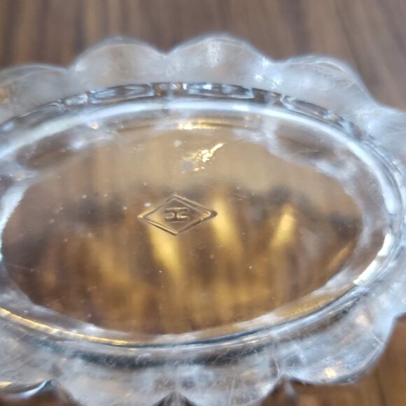 Vintage 1930s Heisey Crystolite Oval Clear Glass Cream and Sugar Set - Picture 10 of 10